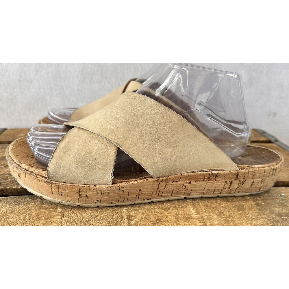 Korks Kork-Ease Sandals Slides Cork Platform Summer Leather Sz 10 Women’s